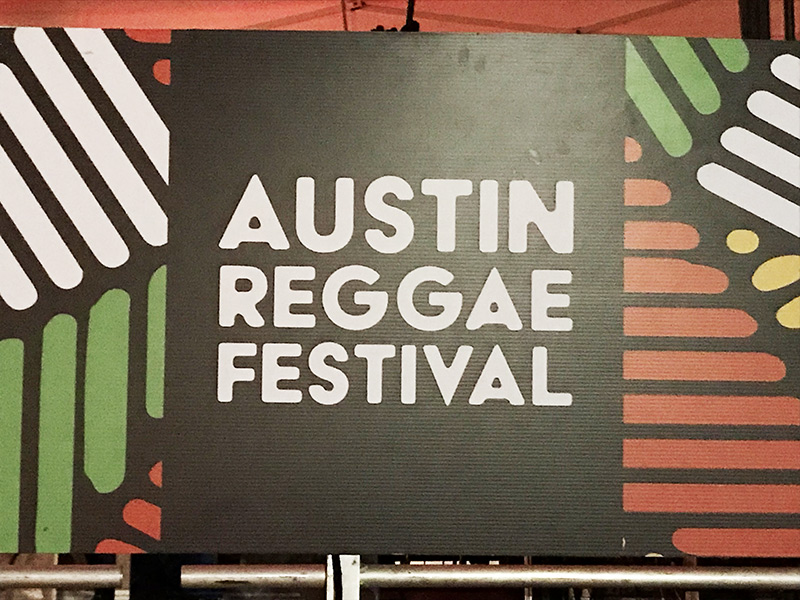 Austin Reggae Festival Sign