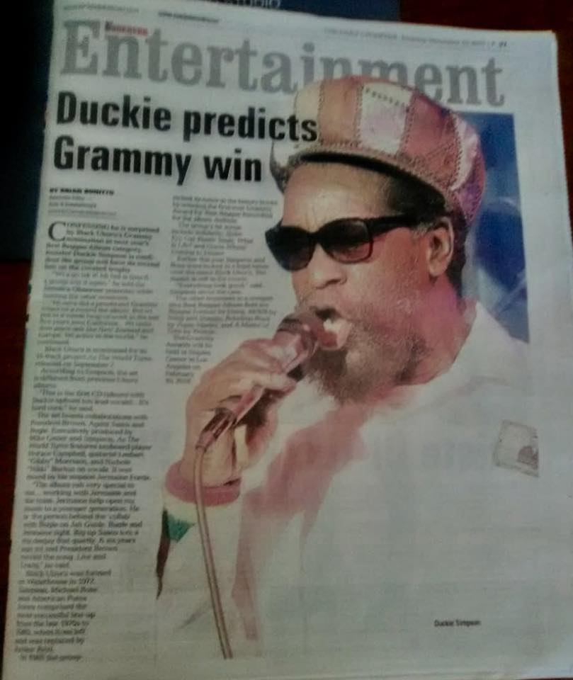 Black Uhuru in the newspaper